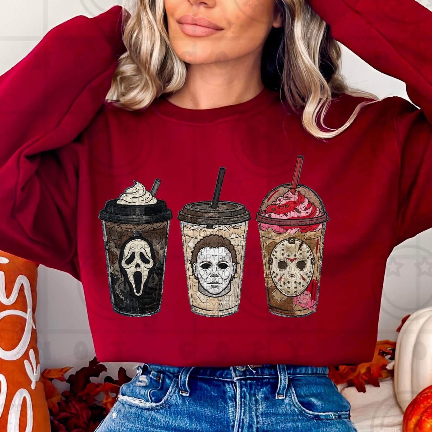 Spooky frozen coffee