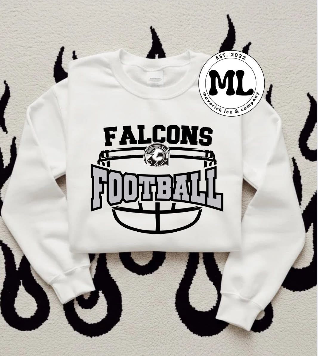 Graham falcons - football helmet