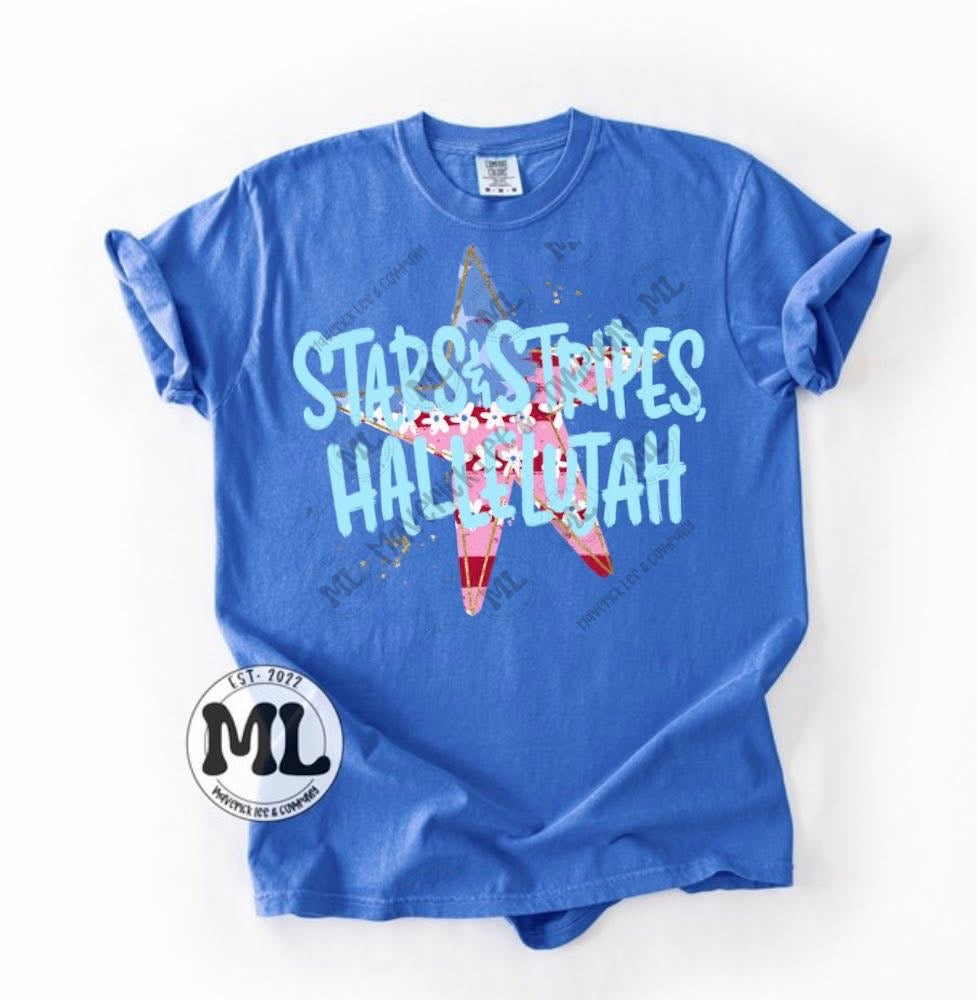 Stars and stripes hallelujah – light blue