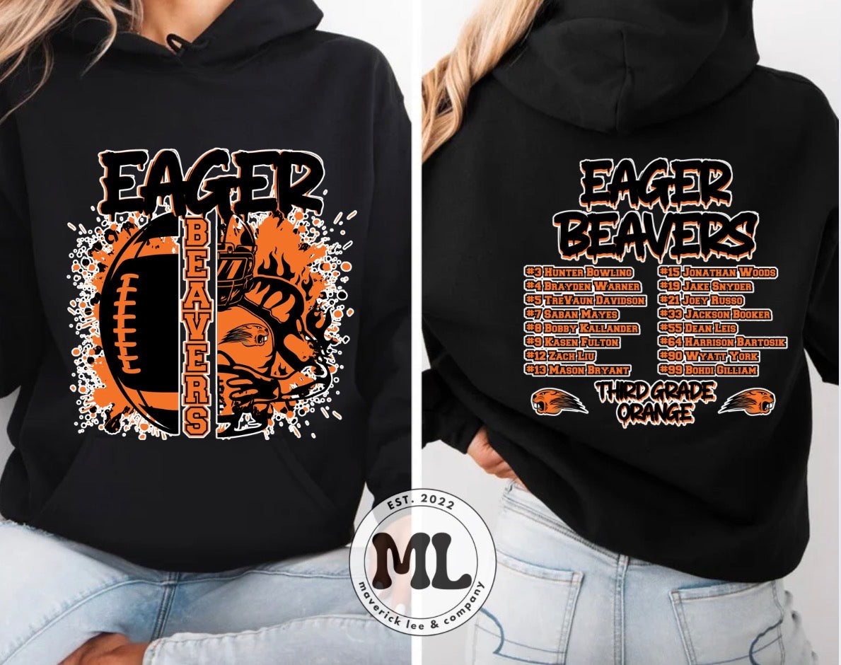 Eager Beavers 3rd grade orange with roster