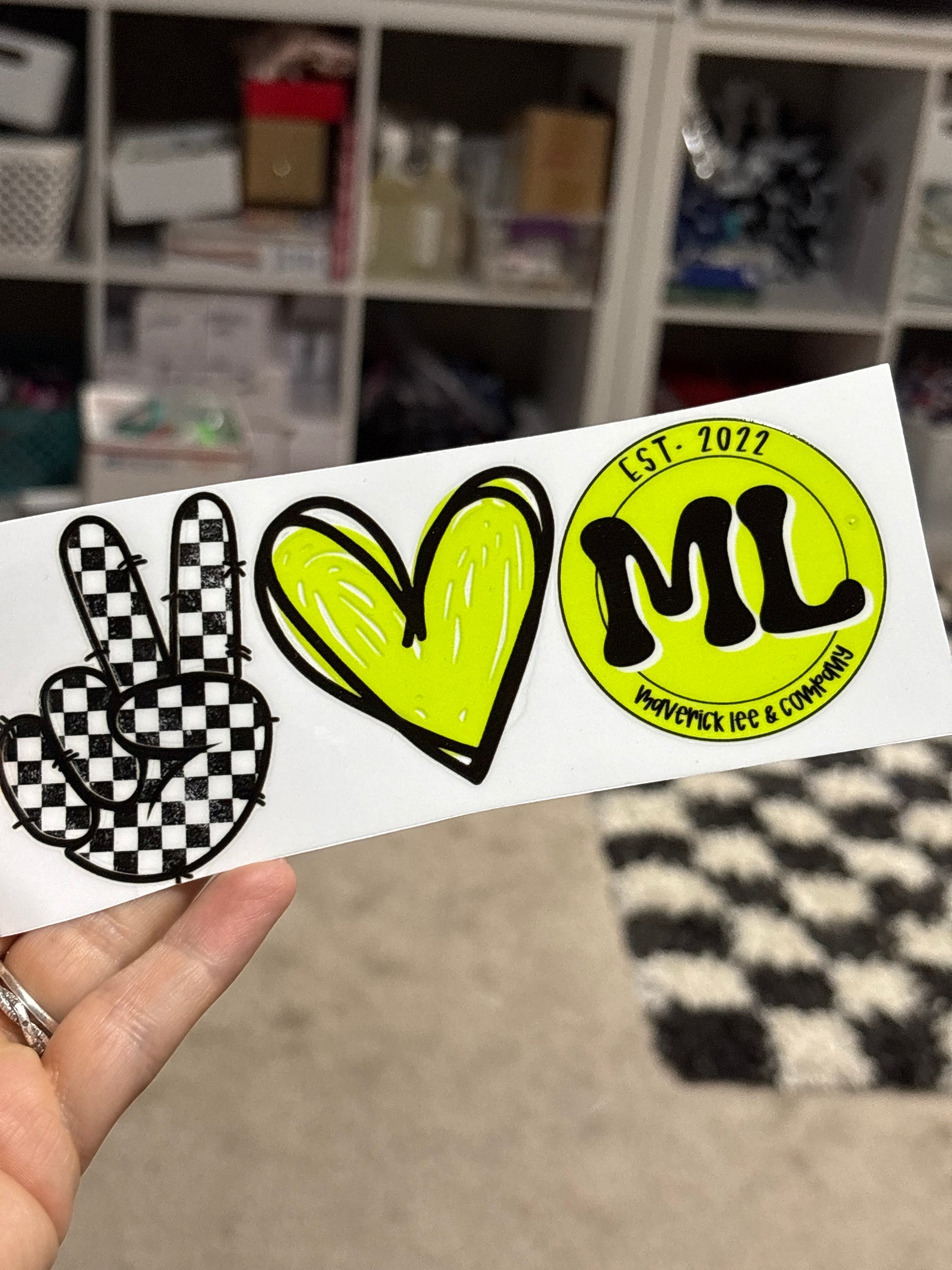 6 inch car decal in stock