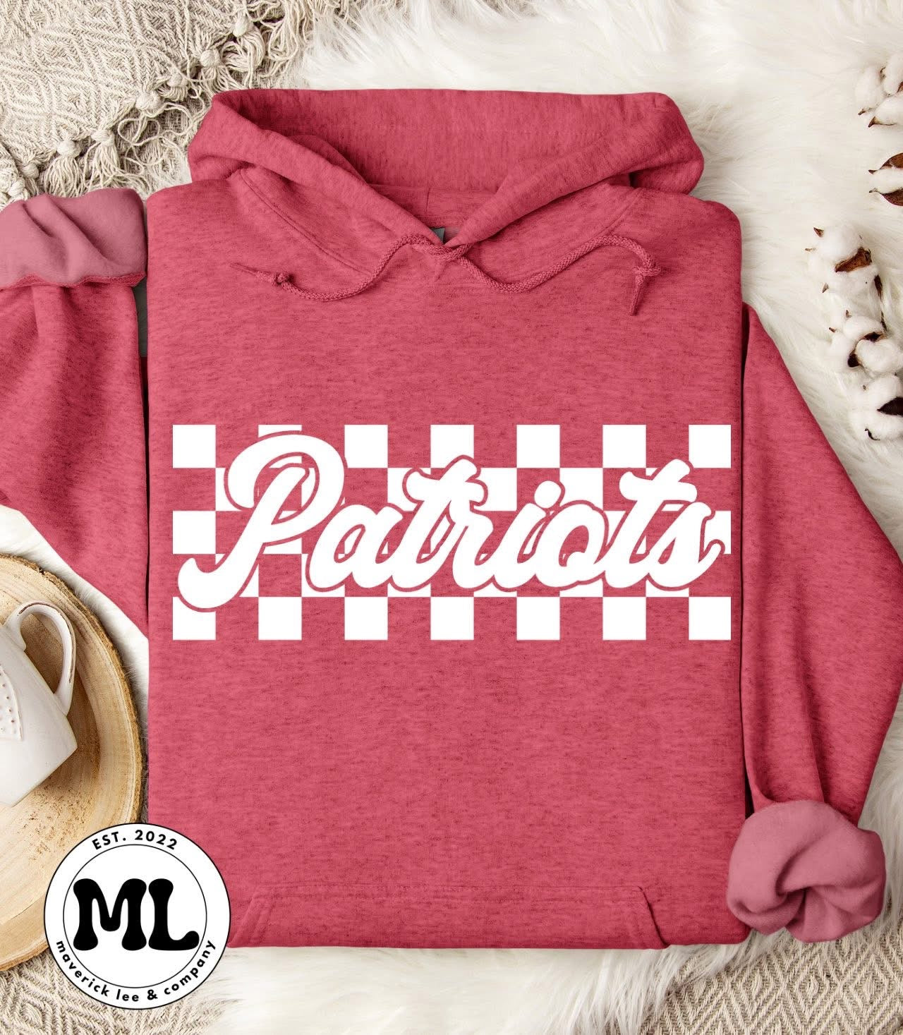 Patriots white checkered