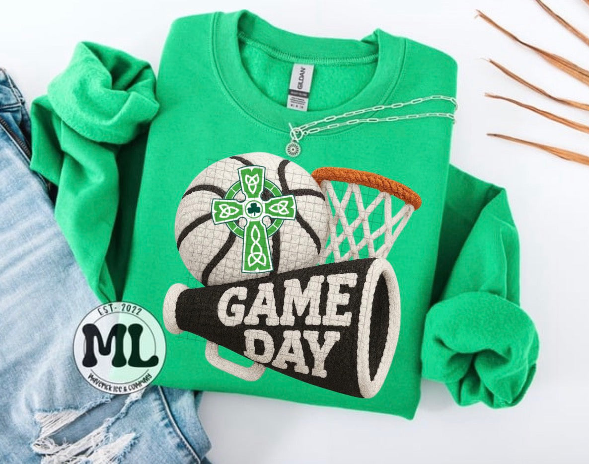 St. Brigid game day basketball faux crochet