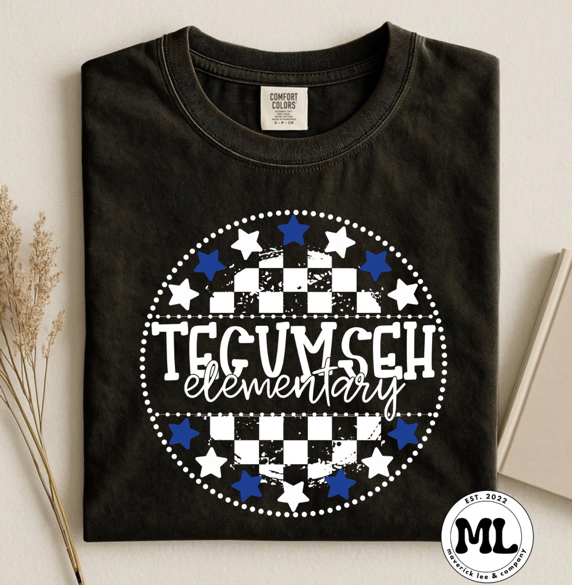 Tecumseh Elementary checkered with Stars