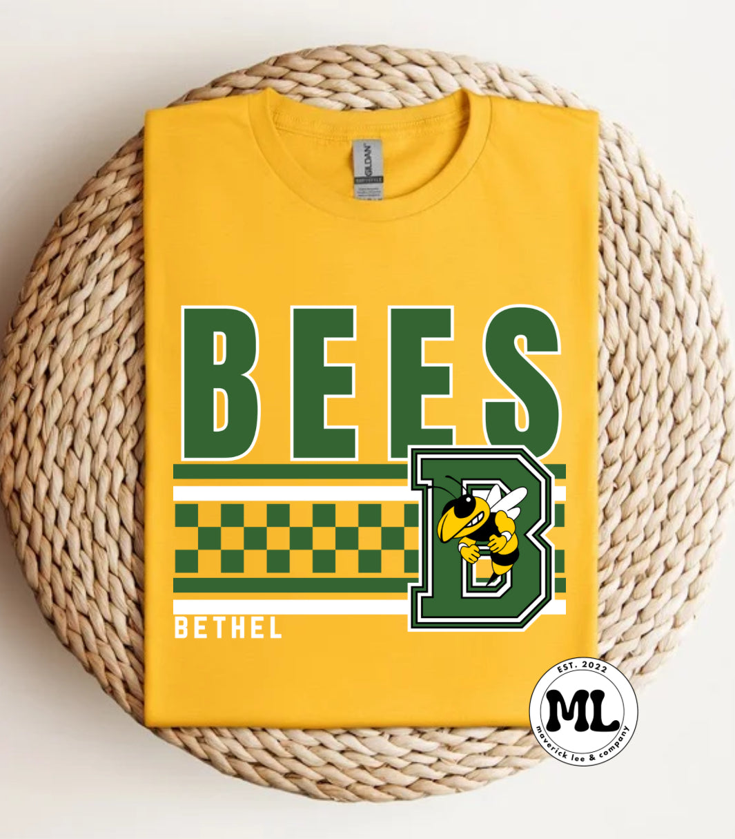 Bethel bees, multicolor checkered
