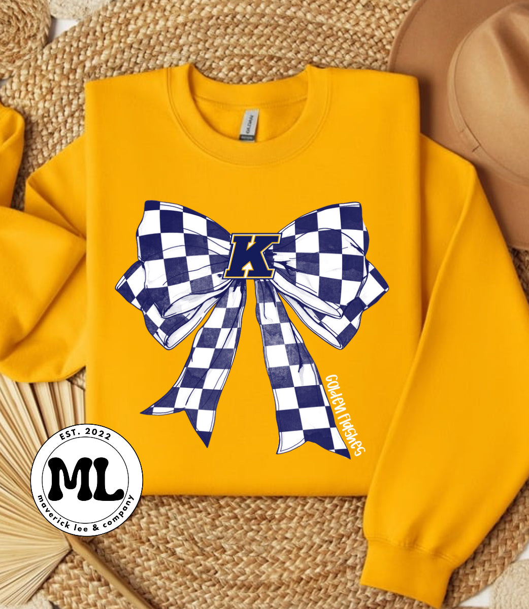 Kent state checkered bow