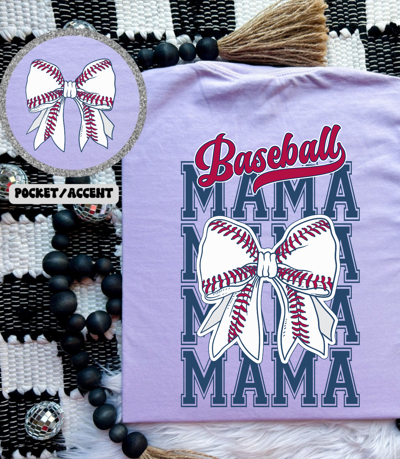 Baseball mama front + back