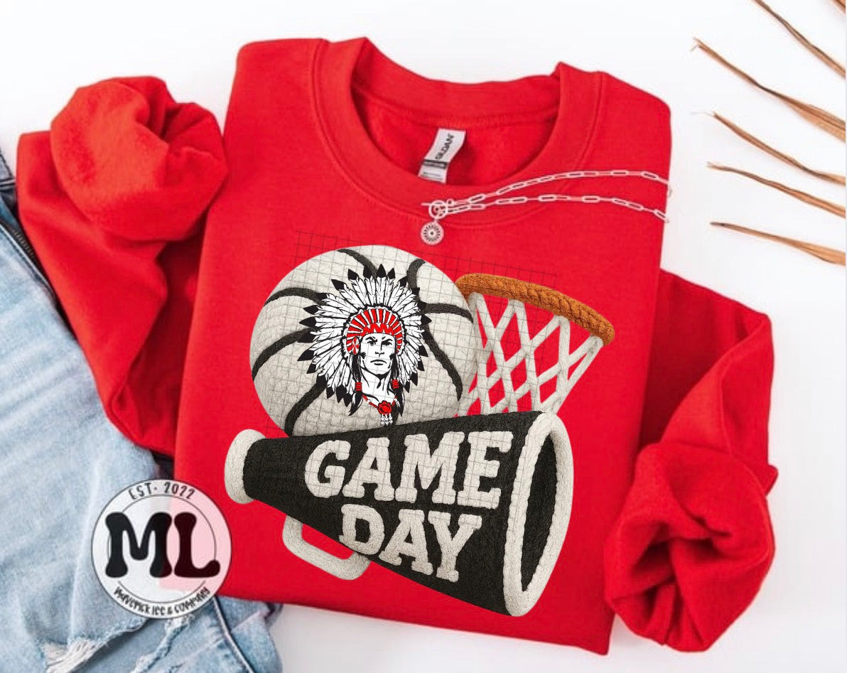 Game day basketball Stebbins faux crochet