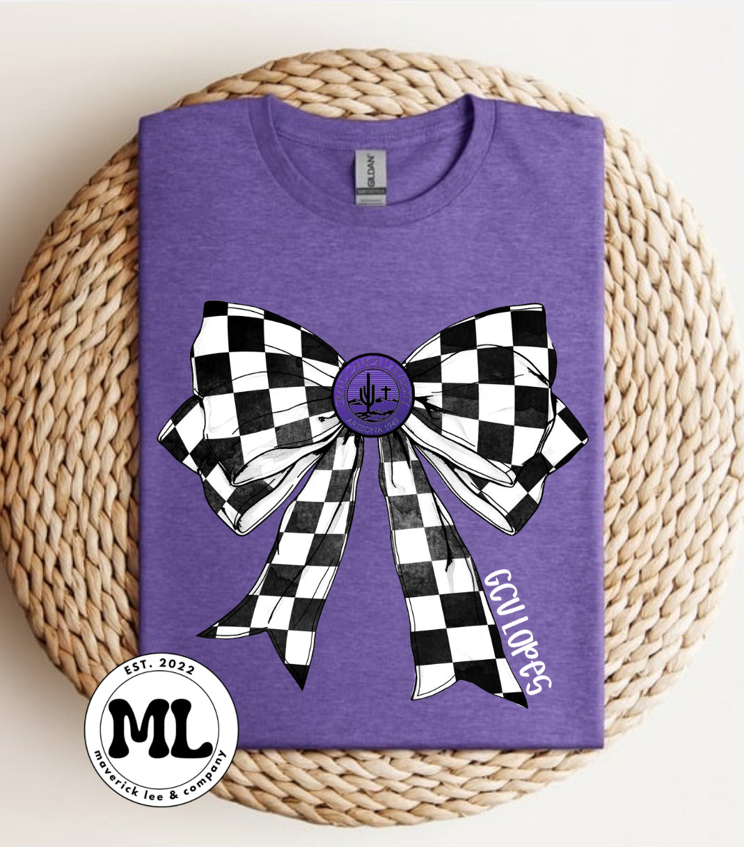 Antelopes Grand Canyon checkered bow