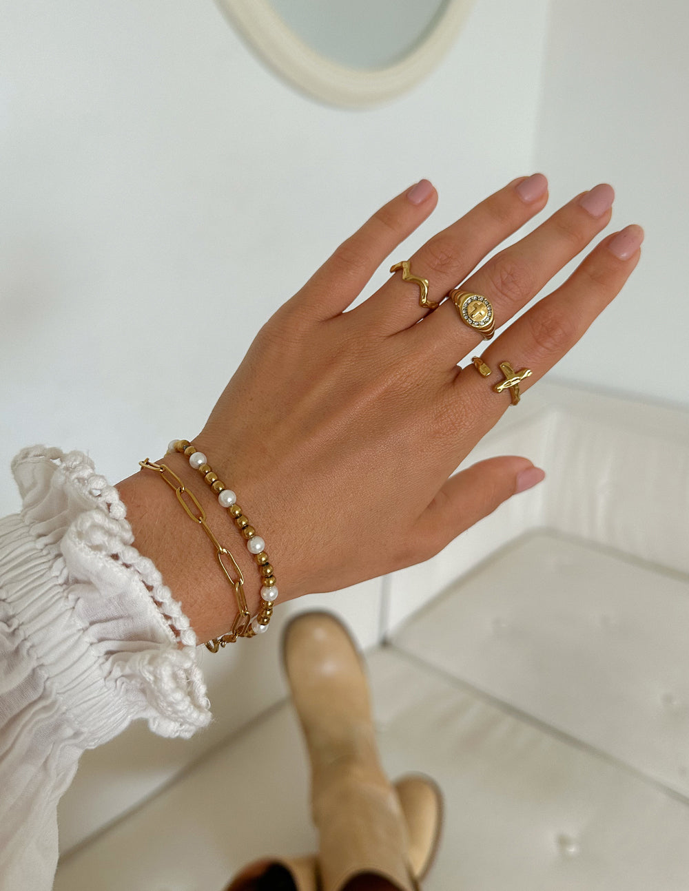 Textured Wavy Ring