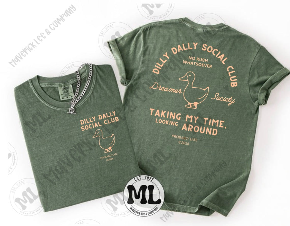 Dilly Dally Social slub - peach