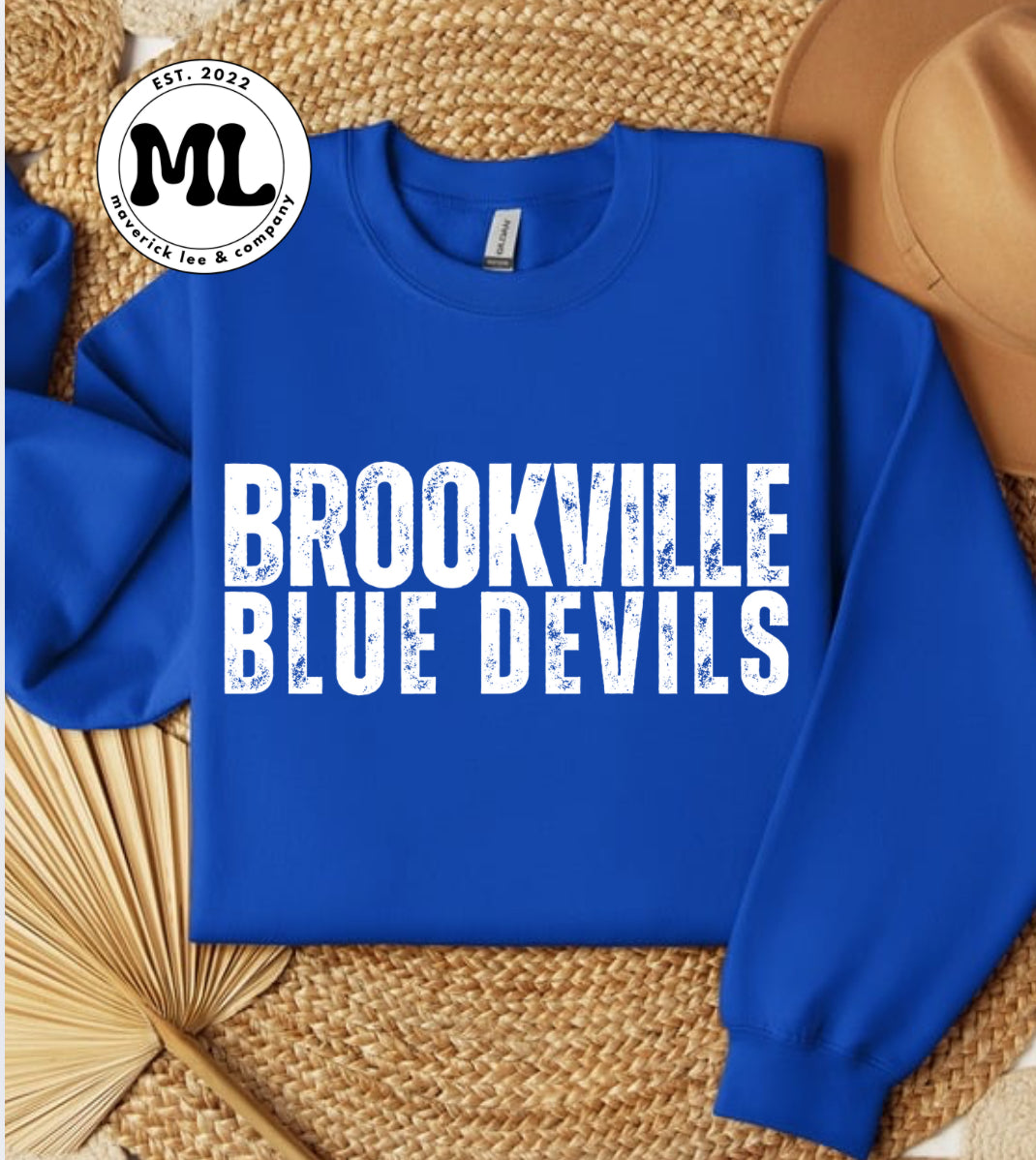 Brookville blue Devils distressed