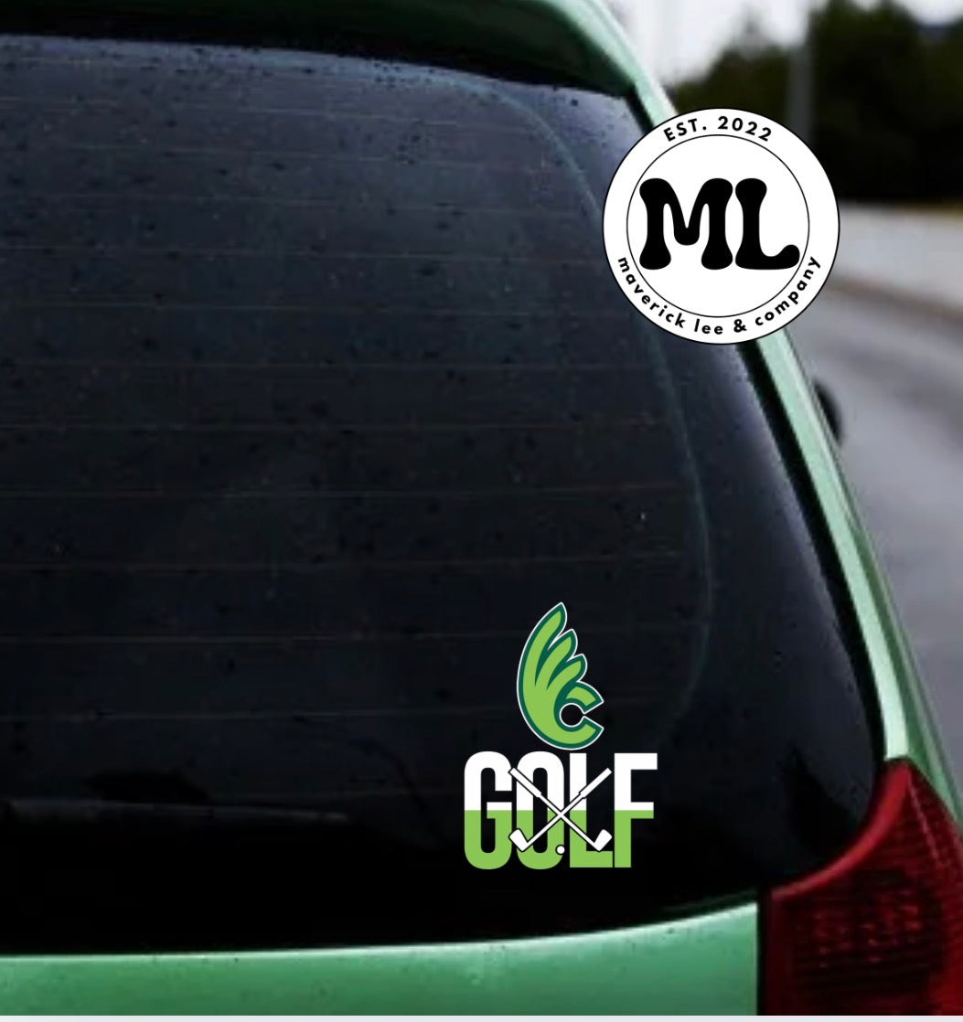 Quaker golf logo decal 6” – UVDTF sticker
