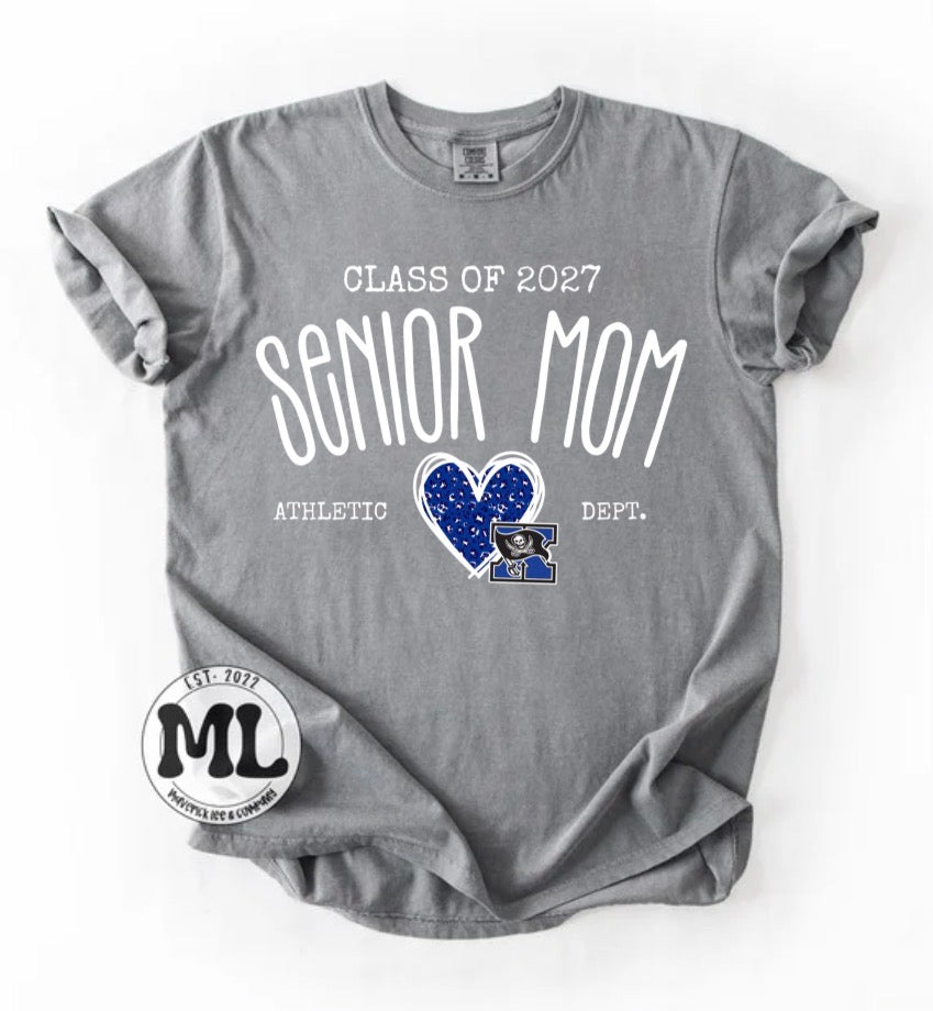Senior mom heart custom school