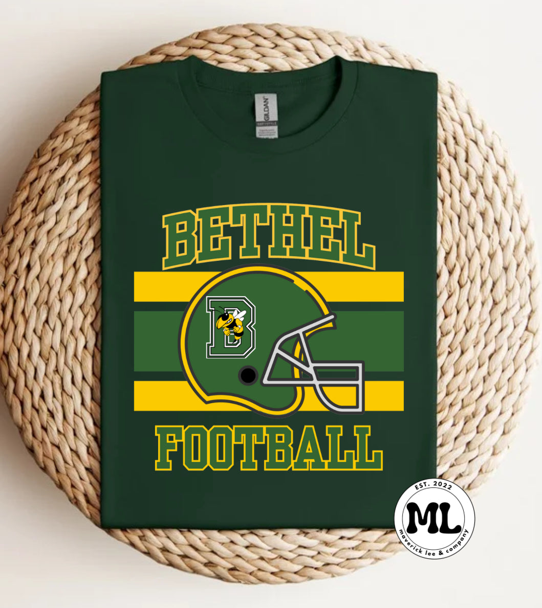 Bethel bees retro striped football