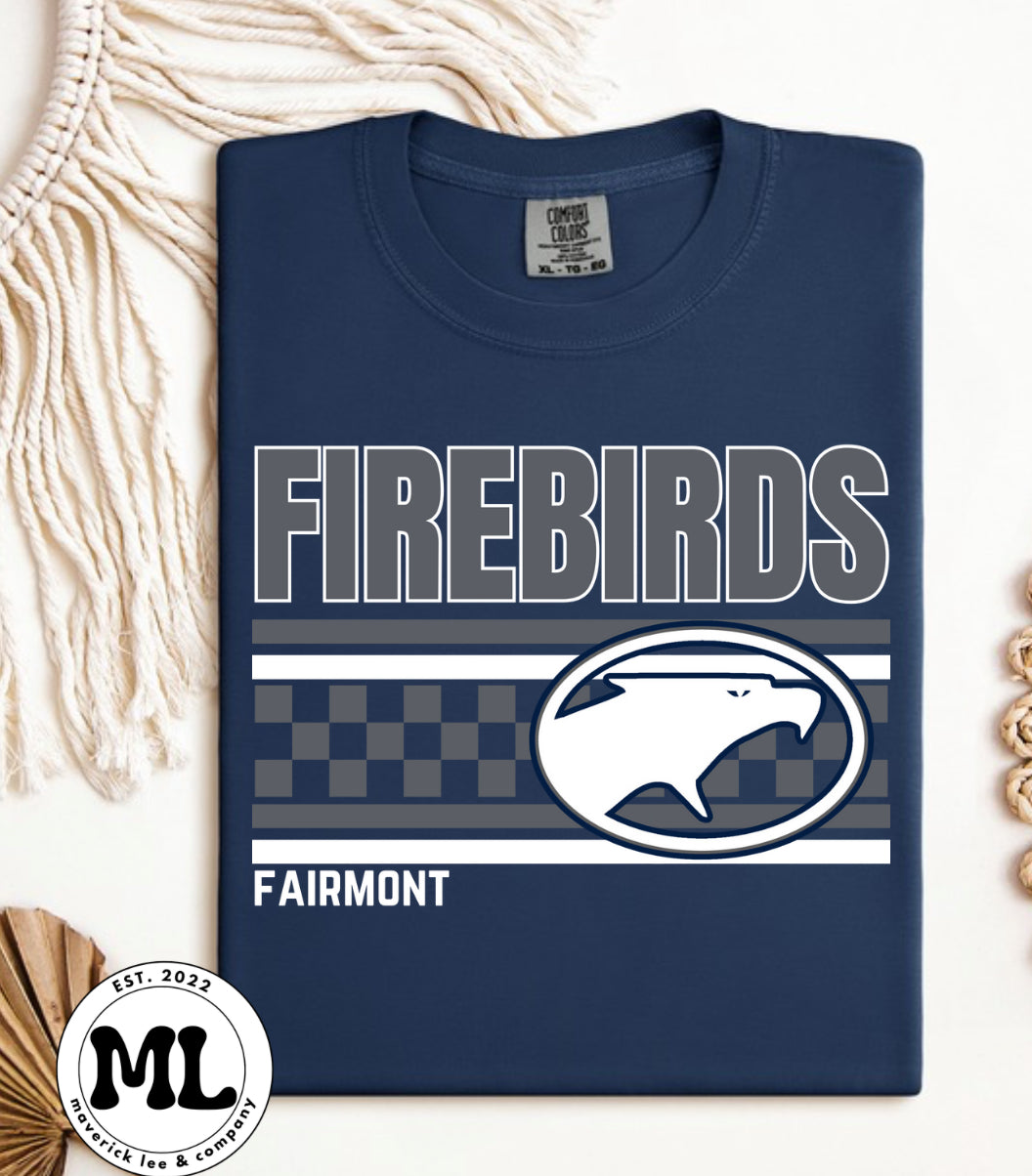 Fairmont Firebirds multicolor checkered
