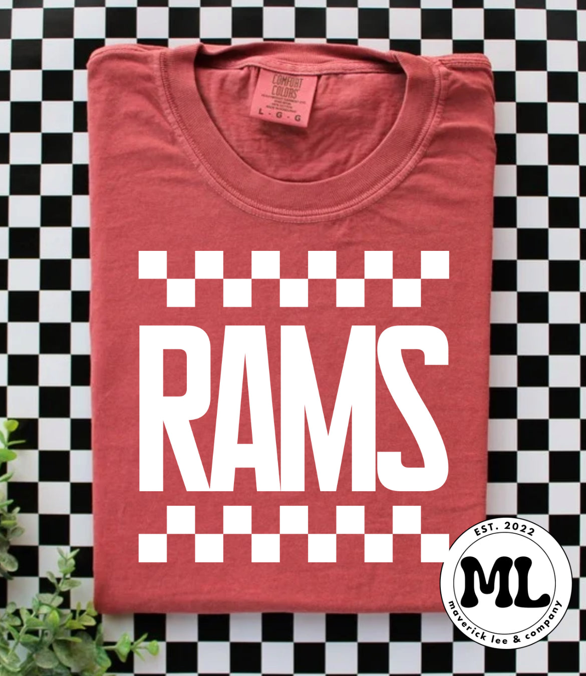 Trotwood Madison Rams white checkered
