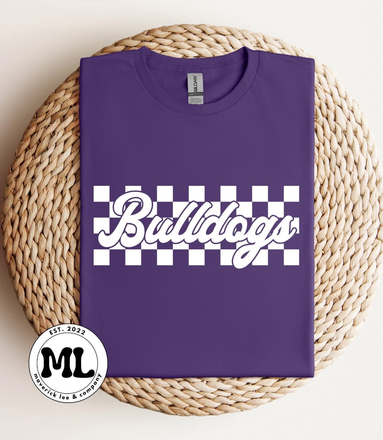 Bulldogs white checkered