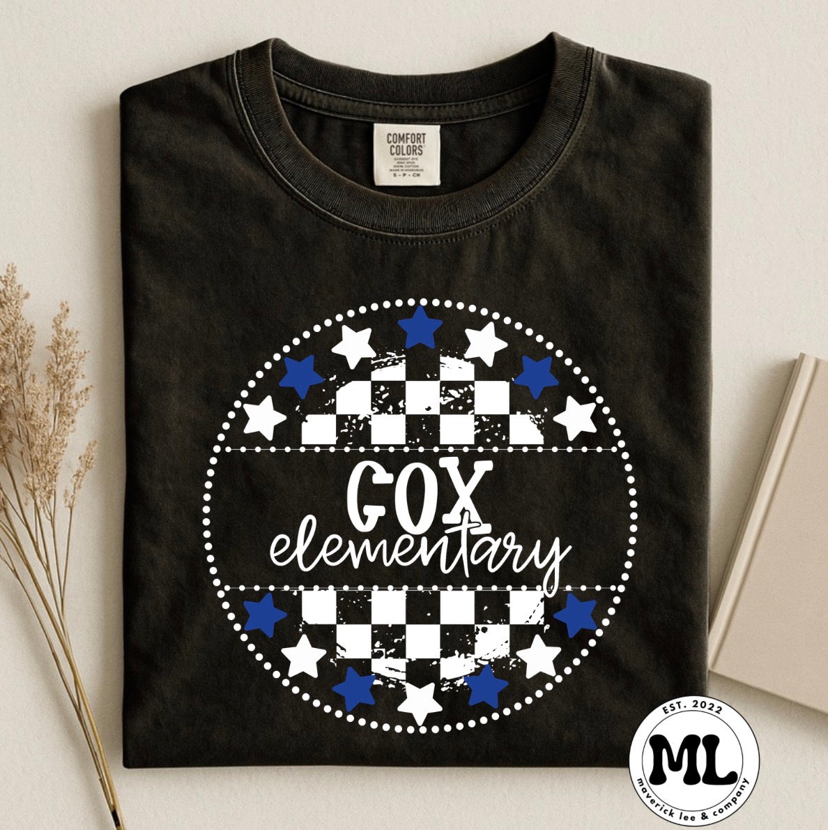 Cox Elementary checkered with Stars