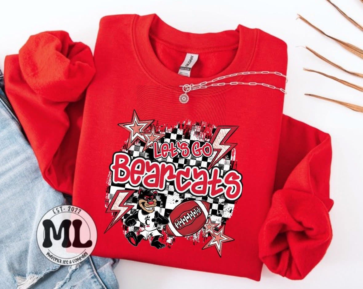 Bearcats - checkered football