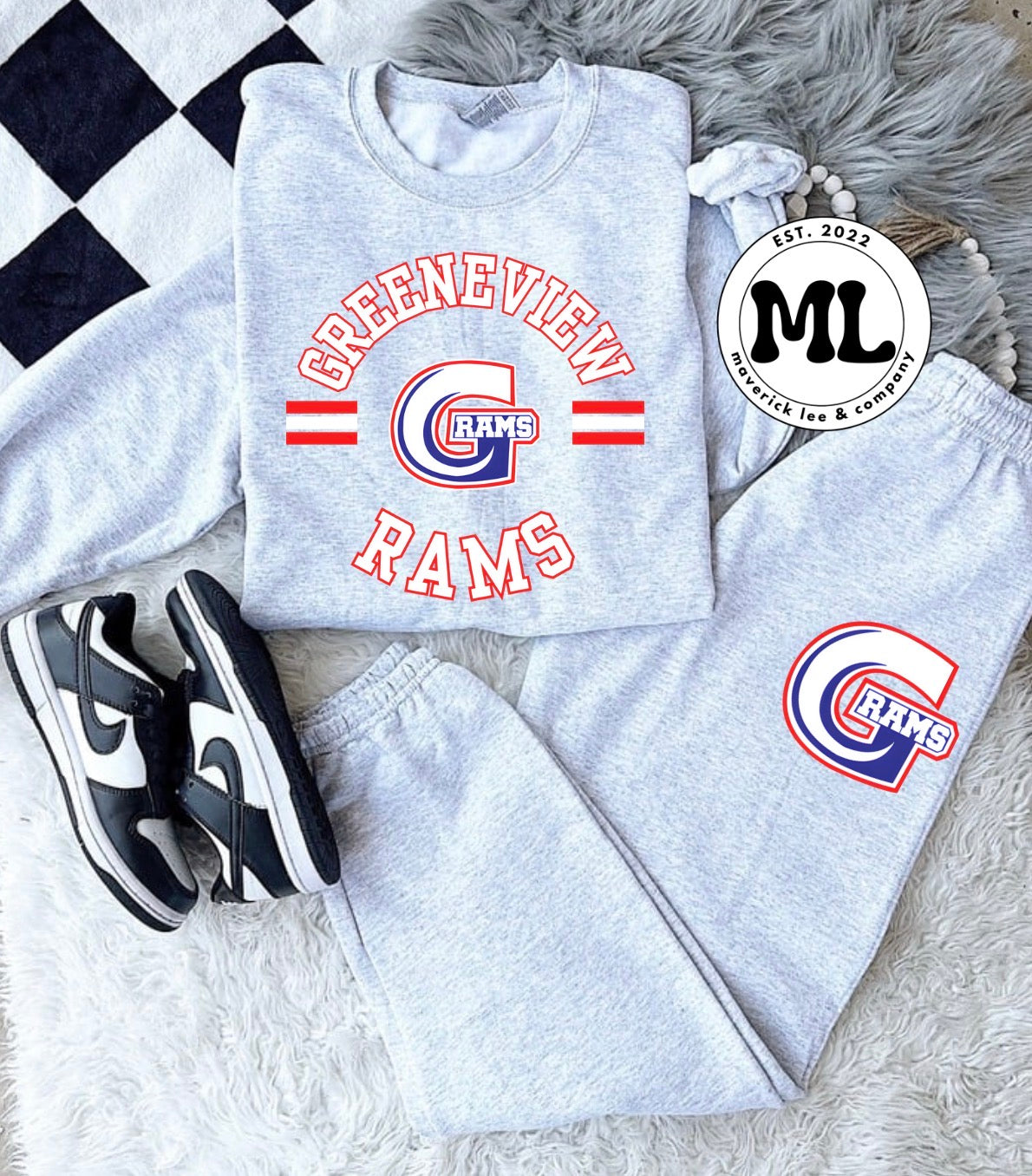 Greeneview Rams unisex design jogger set