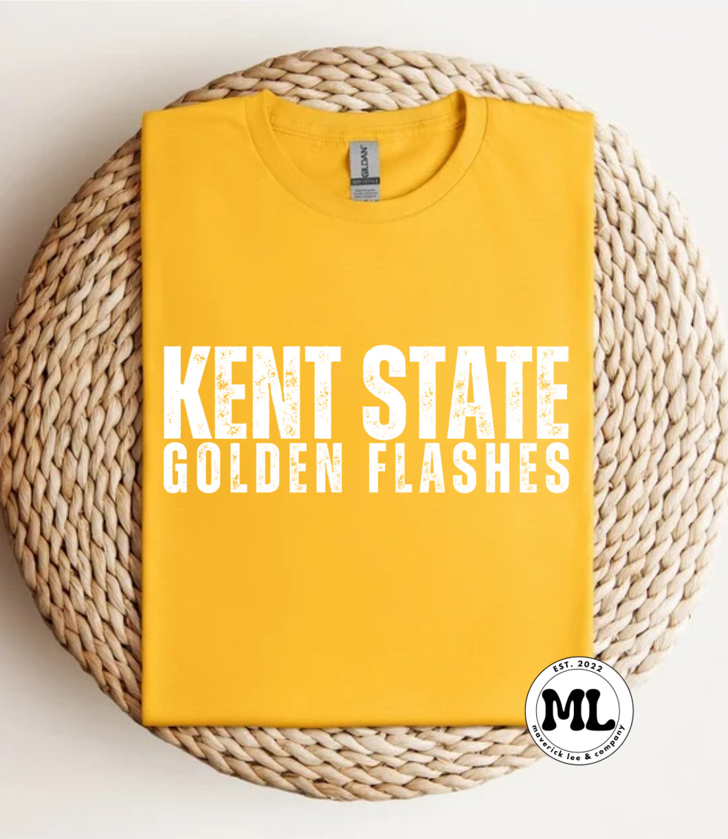 Kent state white distressed