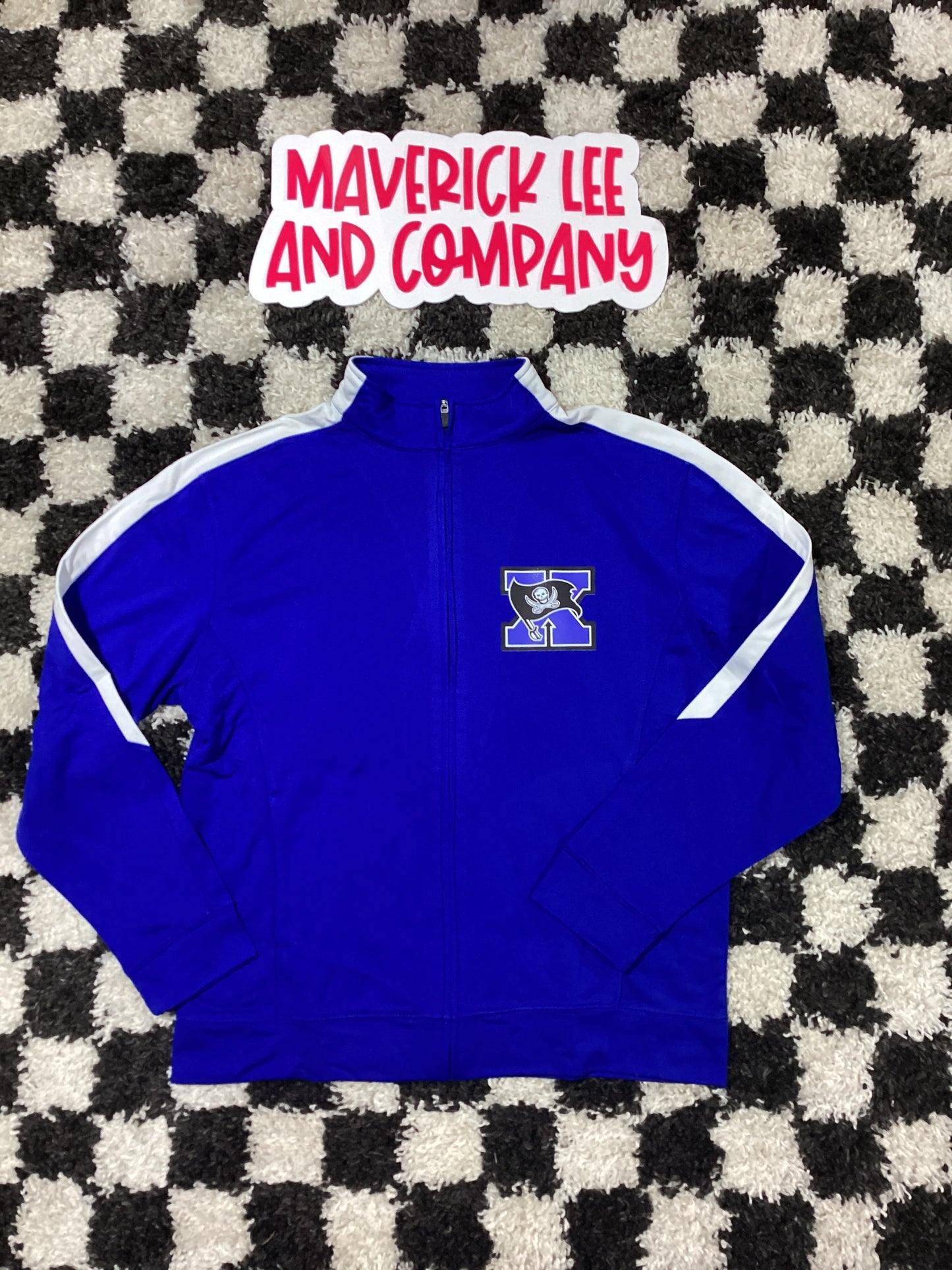 Large unisex jacket - front + back in stock