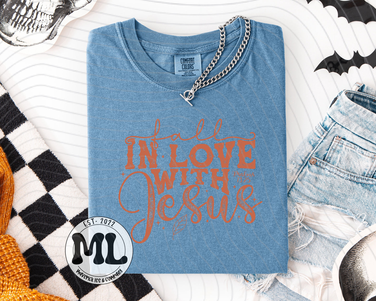 Fall in love with Jesus orange