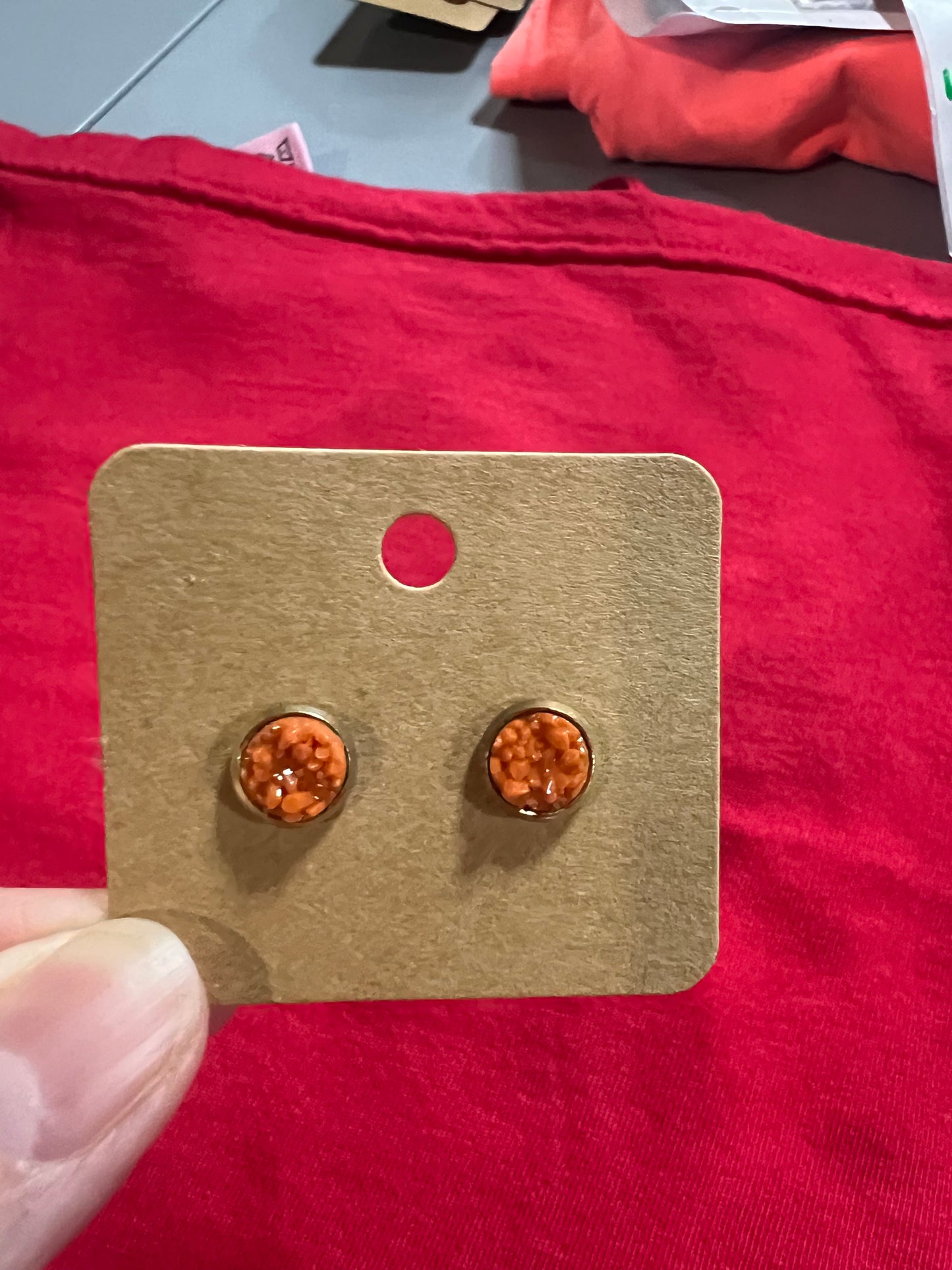 In stock earrings 8mm