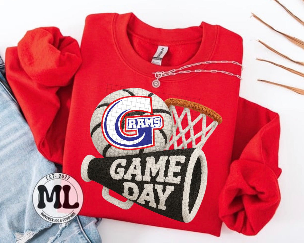 Greeneview game day basketball faux crochet