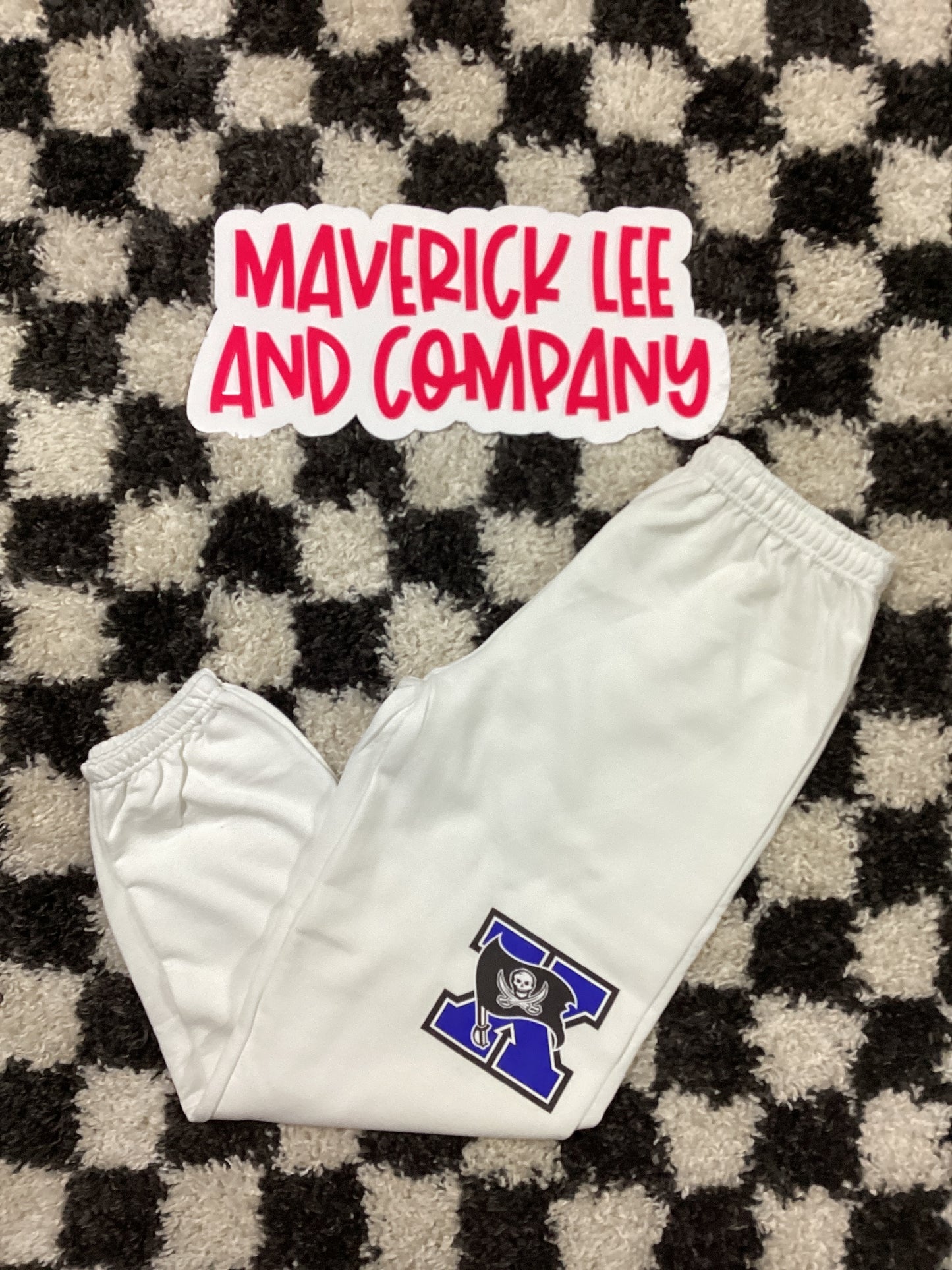 Xenia white jogger sweatpants in stock