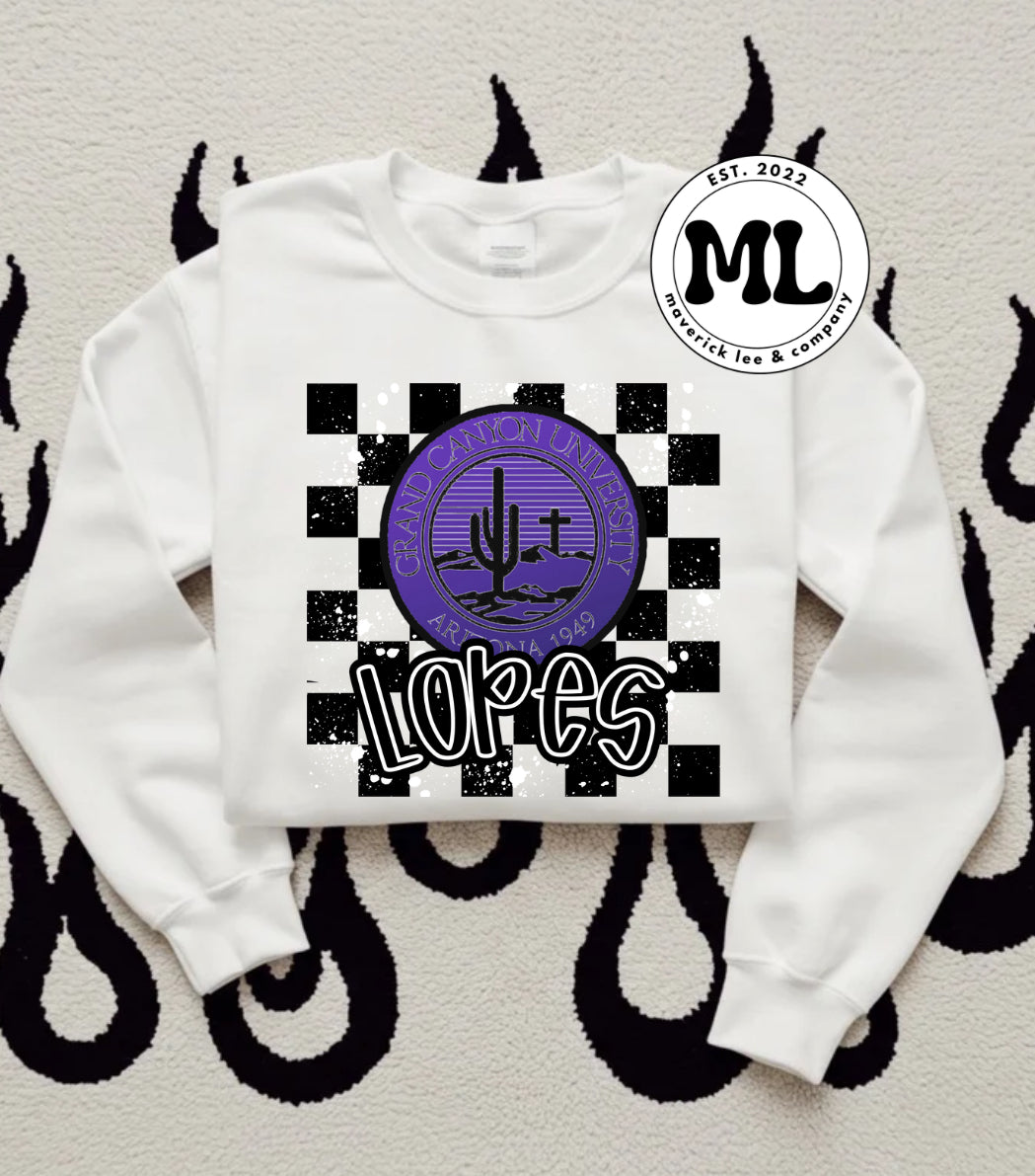 Lopes checkered and paint splatter