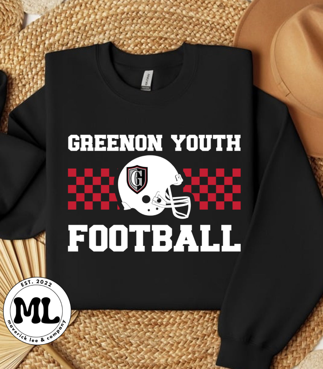 Greenon - youth football checkered