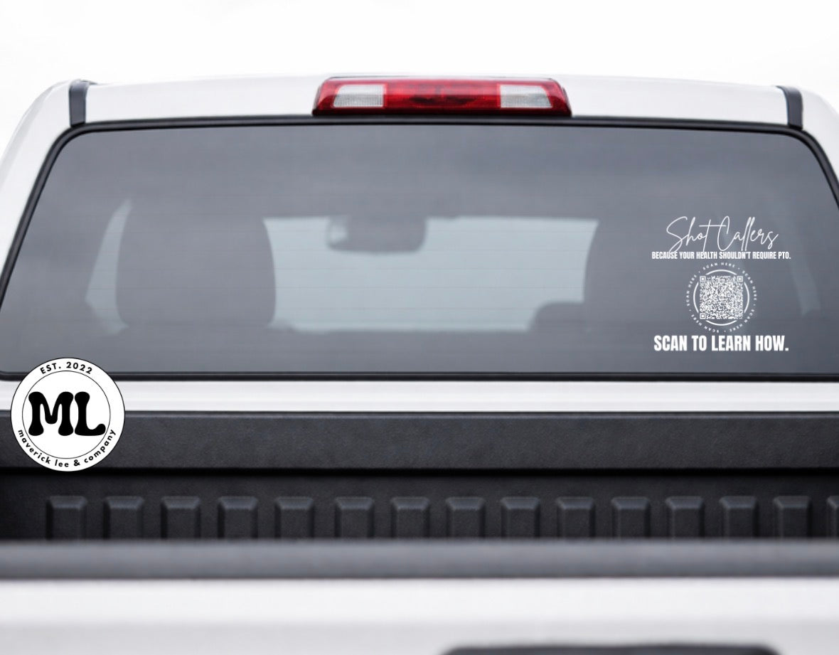 Shot callers scan to learn how car decal