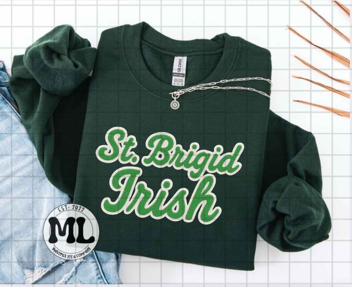 St. Brigid faux crochet