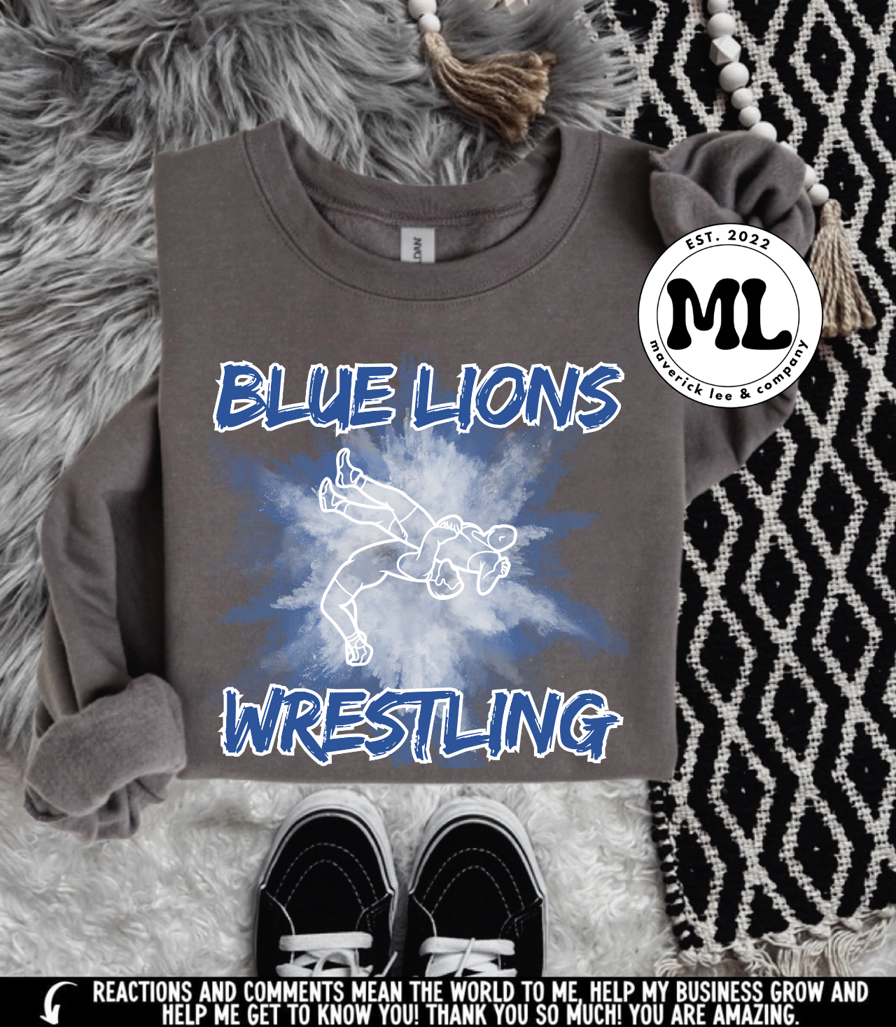 Blue lions wrestling