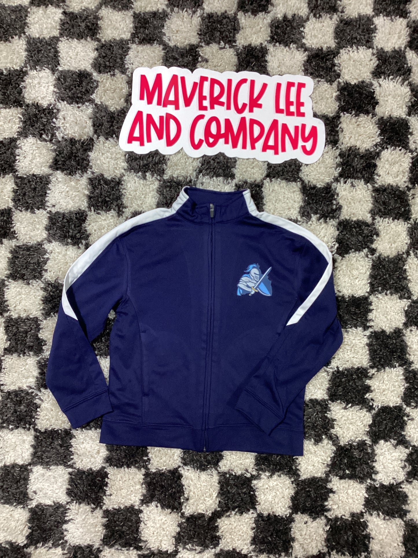 Youth small legacy jacket – front + back in stock