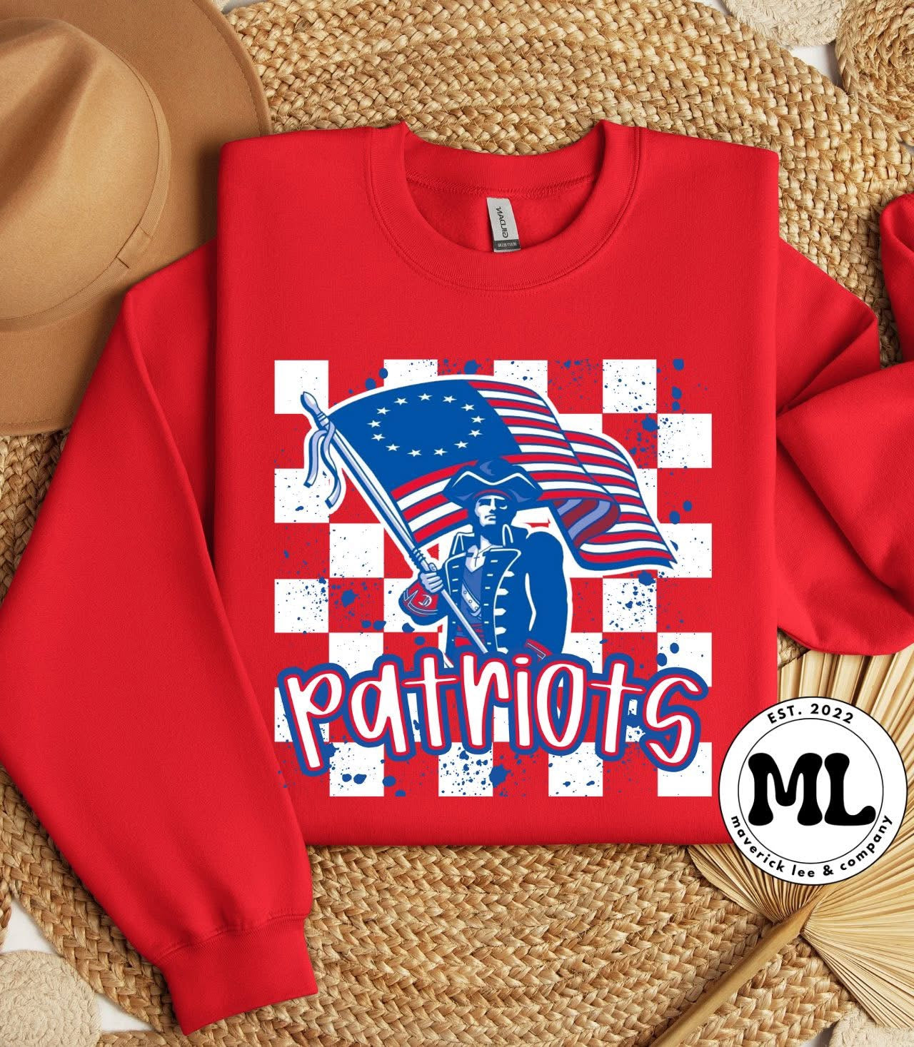 Carroll patriots checkered + splatter