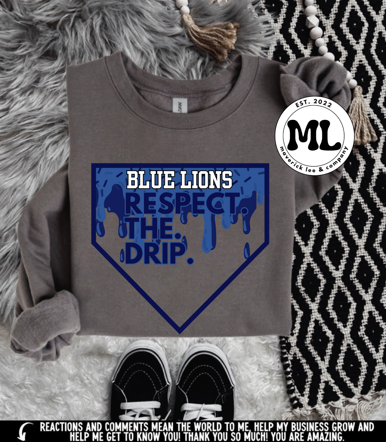 Blue lions respect the drip