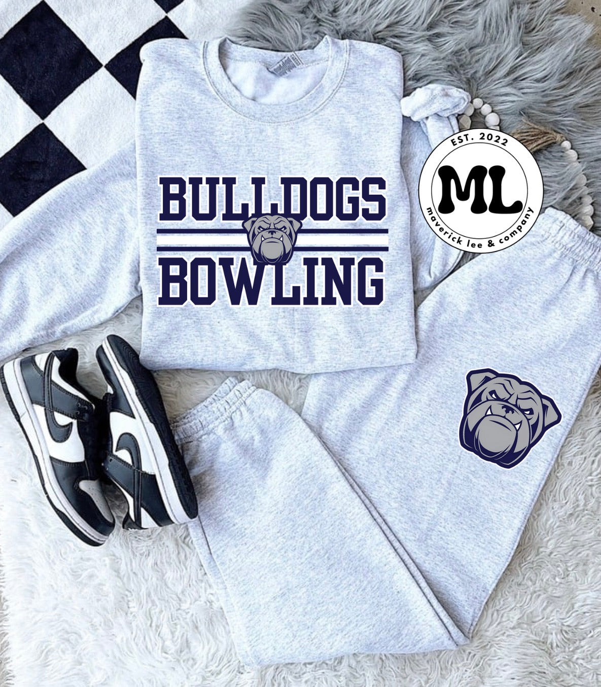 jogger set - bulldogs bowing lines