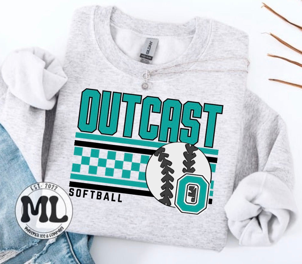 Outcast softball - checkered