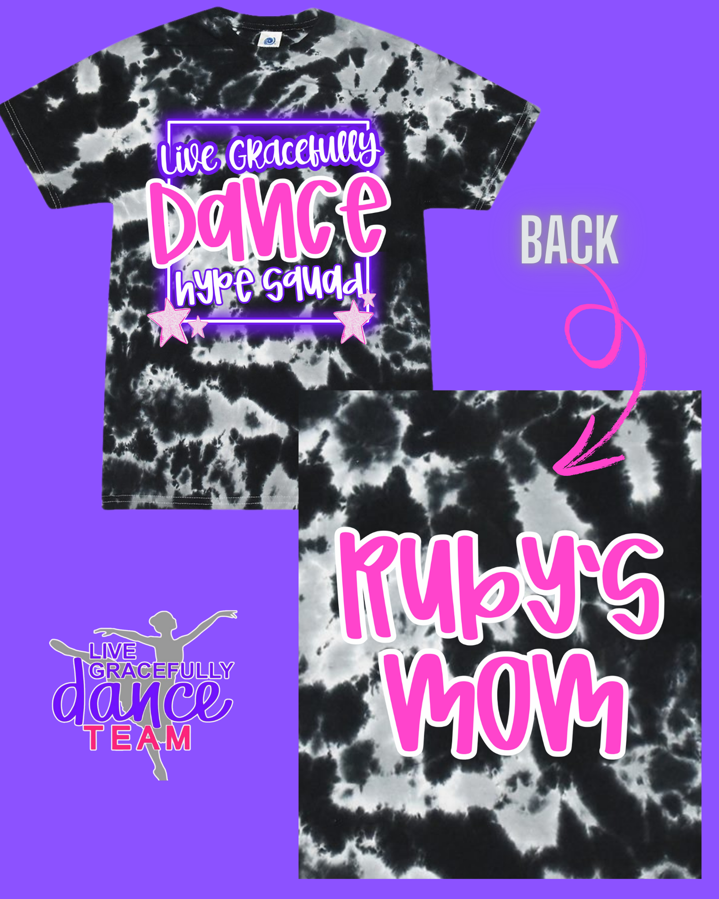 Live Gracefully Dance Team Hype Squad tee