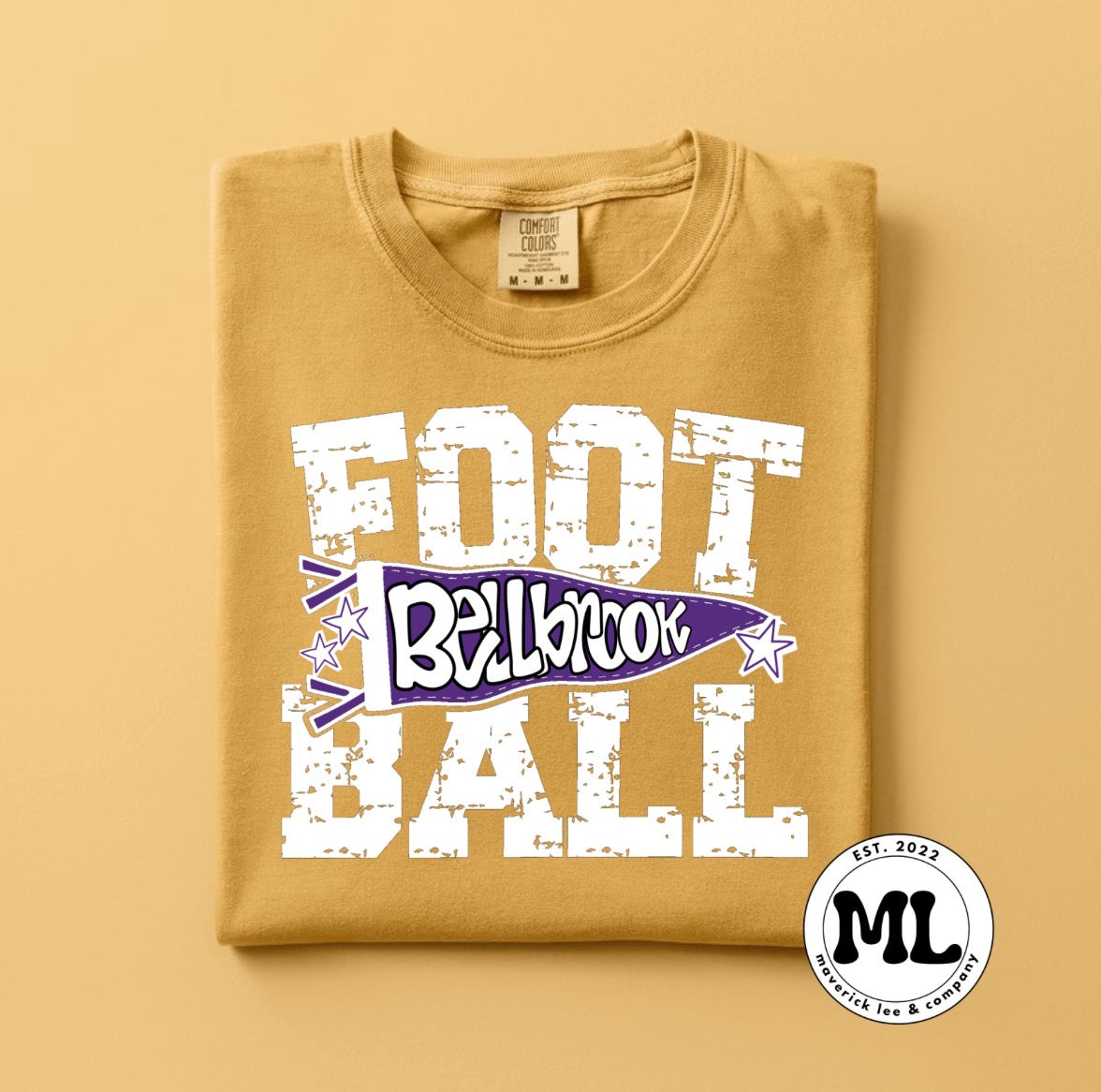 Bellbrook football distressed pennant