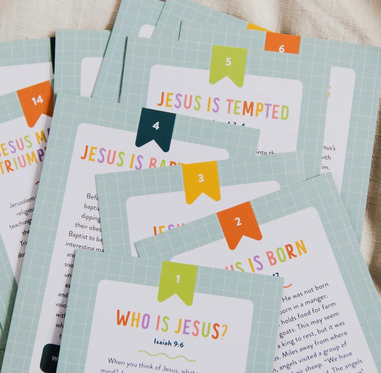 Life of Jesus kids card set