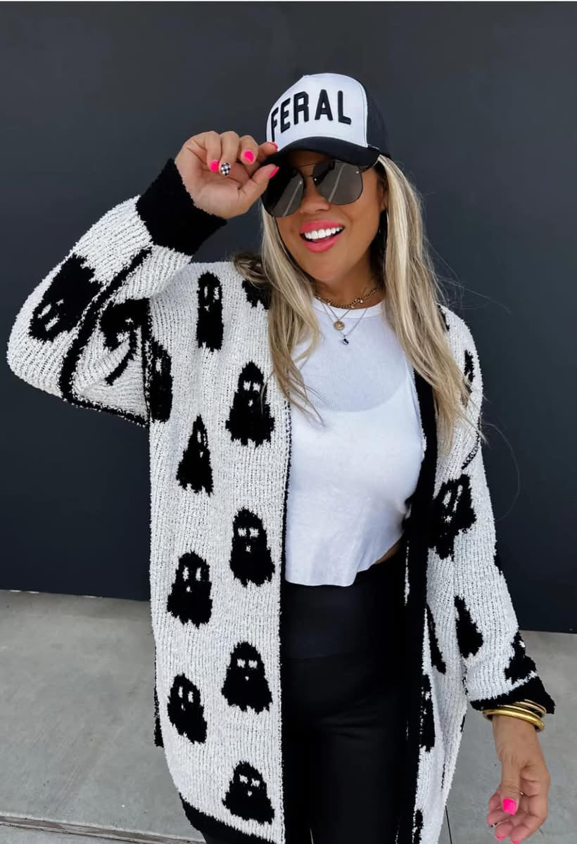 GHOST REVERSIBLE CLOUD CARDIGAN in stock