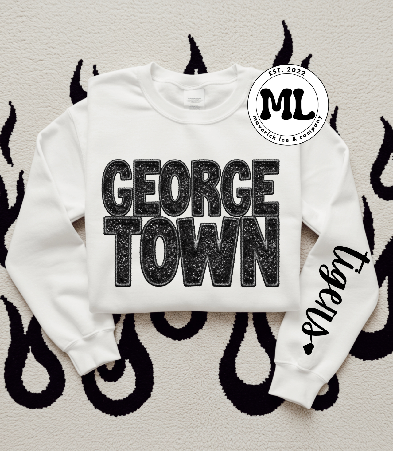 Georgetown college sequin with sleeve