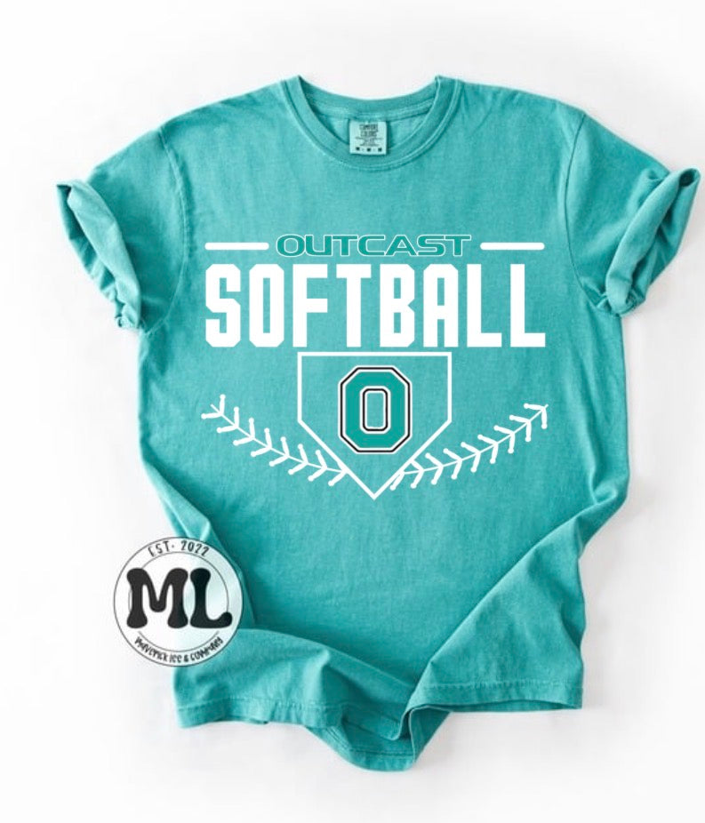 Outcast softball - stitching