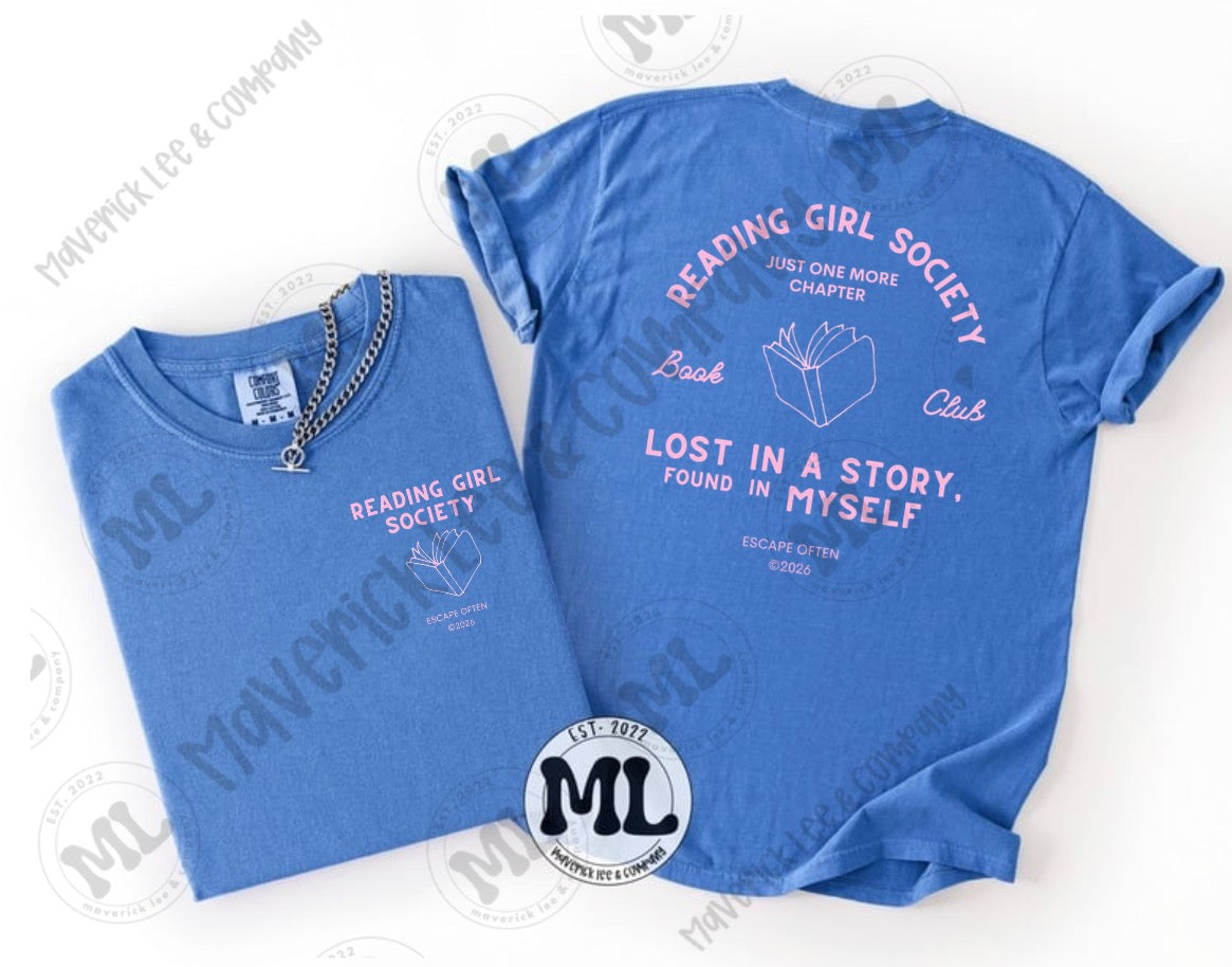 Reading girl society - pink