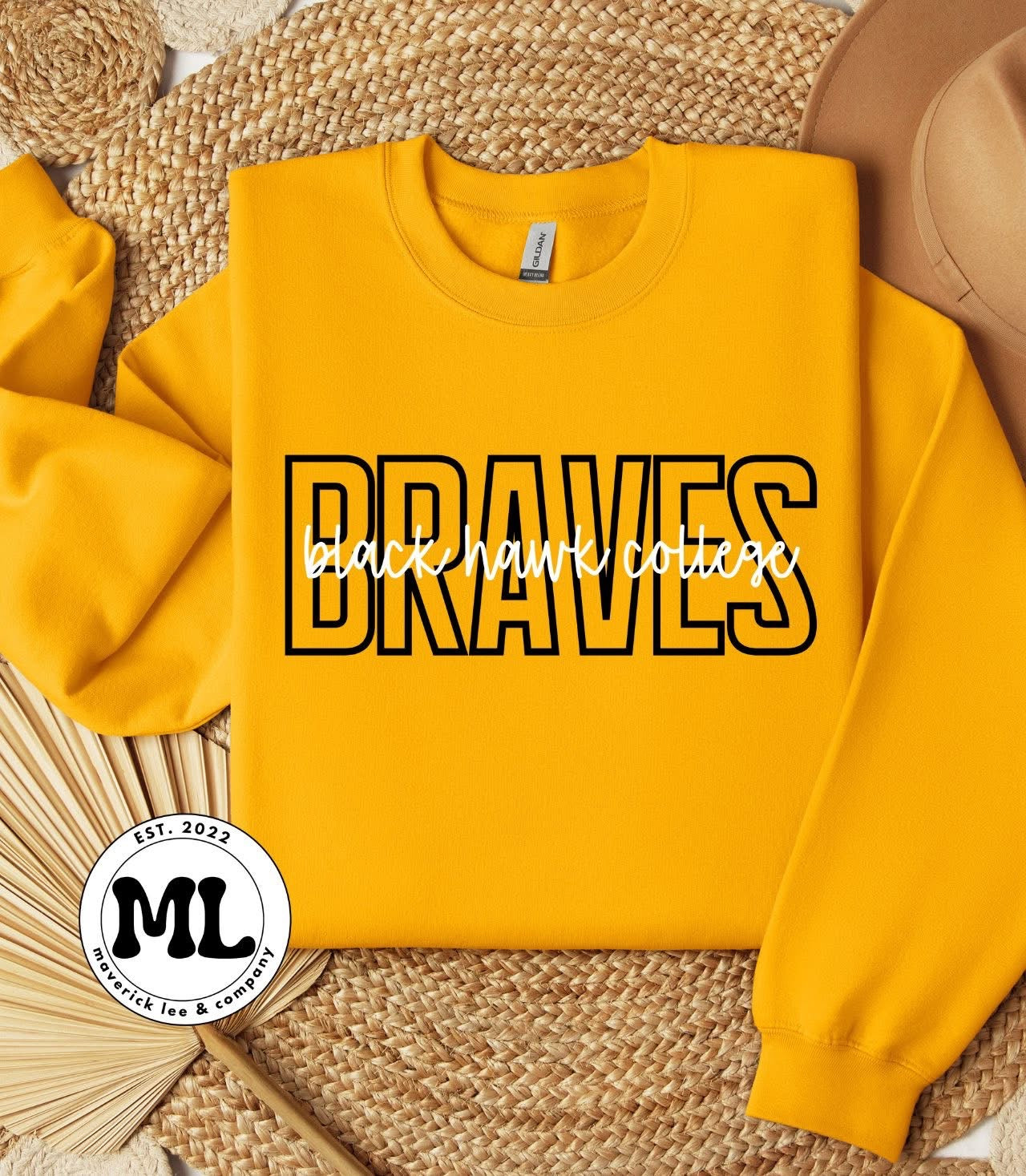 Black Hawk College - Braves outline
