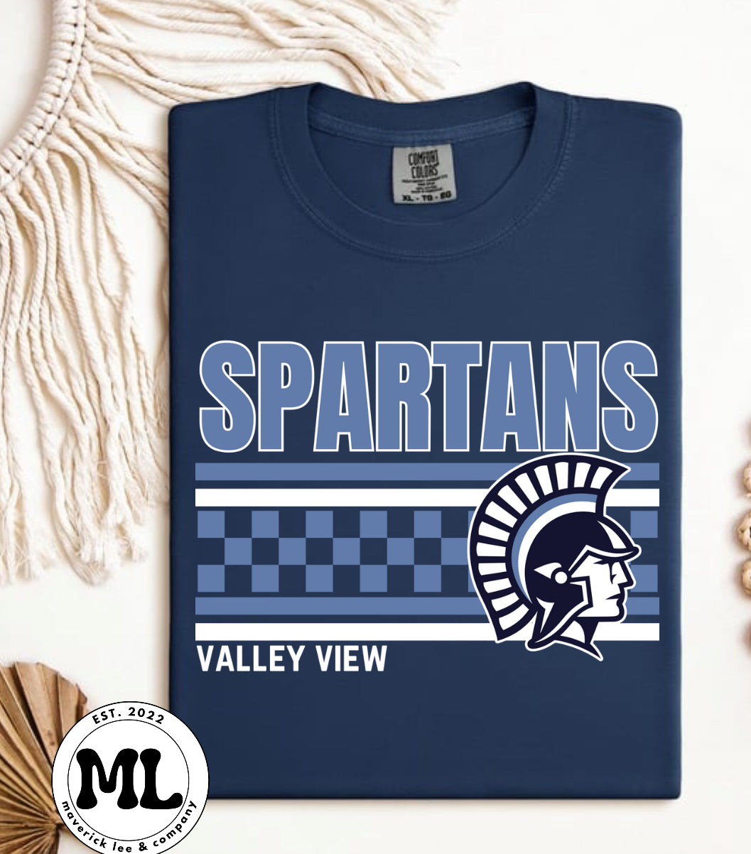Valley View Spartans - multicolored checkered